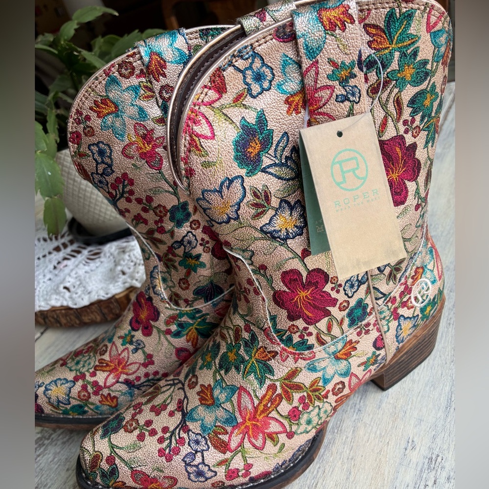 Roper Colorful Floral Boots